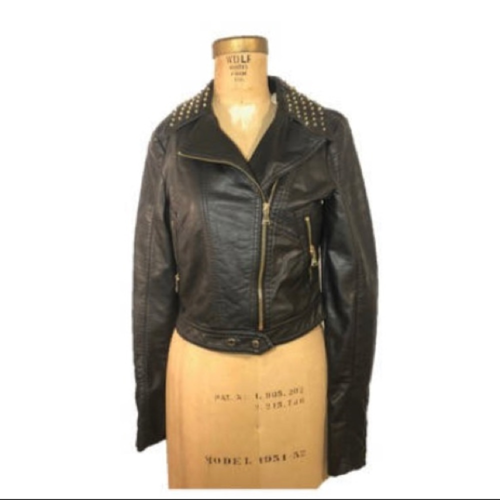 Express studded leather jacket size xs